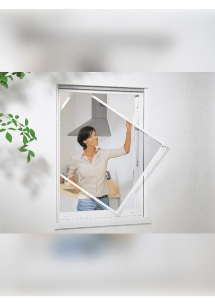 Sabit Tak -Çıkar Pencere Sinekliği Beyaz max.70 cm x 130 cm (İstenilen Ölçüde) modelleri