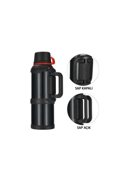 Travel Pot Çelik Termos 4 Litre - Siyah