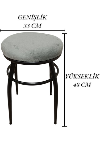 Tabure, Bar Taburesi, 2 Adet Tabure, Metal Ayaklı Tabure, Puf, Bench, Mutfak Balkon Bahçe Taburesi