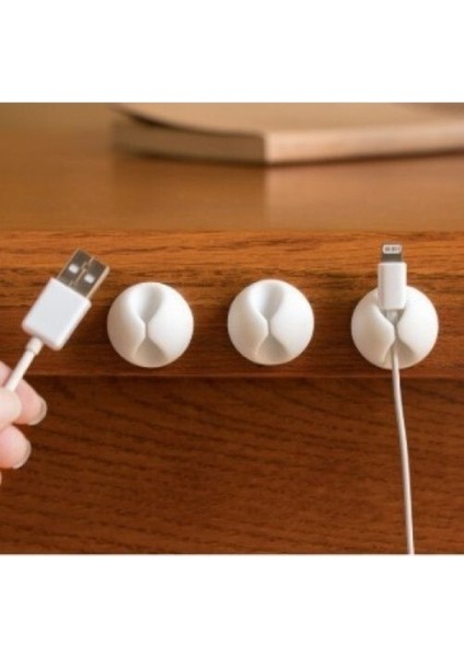 Siyah Beyaz Kablo Sabitleme Klipsi 10 Lu