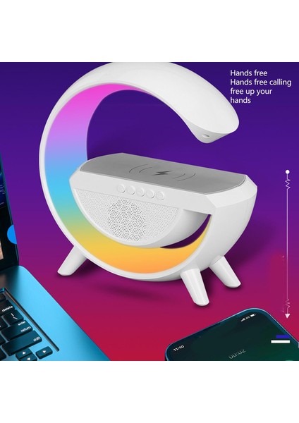 Kablosuz Şarj Standlı Rgb Hoparlör