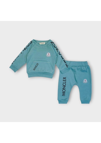 Baby Marka Baskılı Moller Desen Ikili Takım Unisex 6-24 Ay