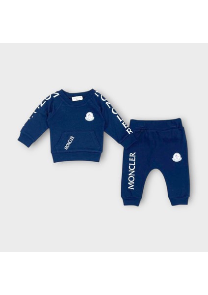 Baby Marka Baskılı Moller Desen Ikili Takım Unisex 6-24 Ay