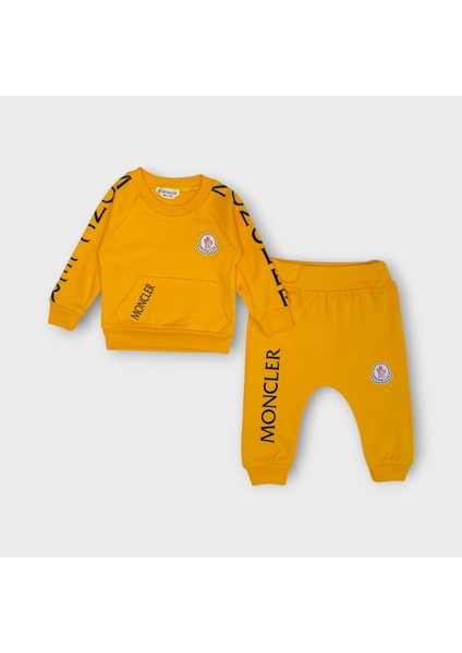 Baby Marka Baskılı Moller Desen Ikili Takım Unisex 6-24 Ay