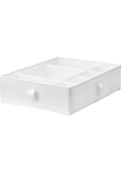 7 Bölmeli Dolap Içi Düzenleme Kutusu 44 x 34 x 11 cm Ikea Bölmeli Kutu Düzenleyici Beyaz Renk Dolap Içi Organizer