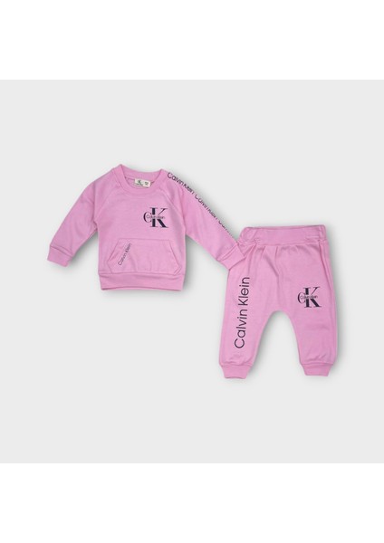 Baby Marka Baskılı Kelvin Desen Ikili Takım Unisex 6-24 Ay