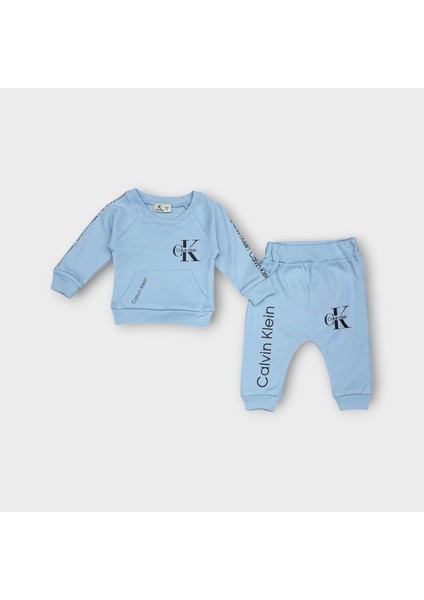 Baby Marka Baskılı Kelvin Desen Ikili Takım Unisex 6-24 Ay