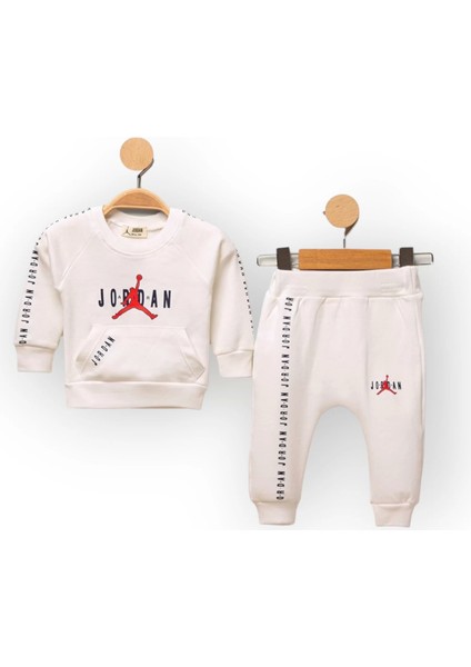 Baby Marka Baskılı Jrdon Desen Ikili Takım Unisex 6-24 Ay