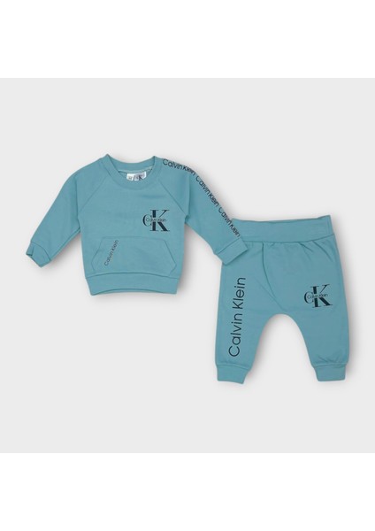 Baby Marka Baskılı Kelvin Desen Ikili Takım Unisex 6-24 Ay