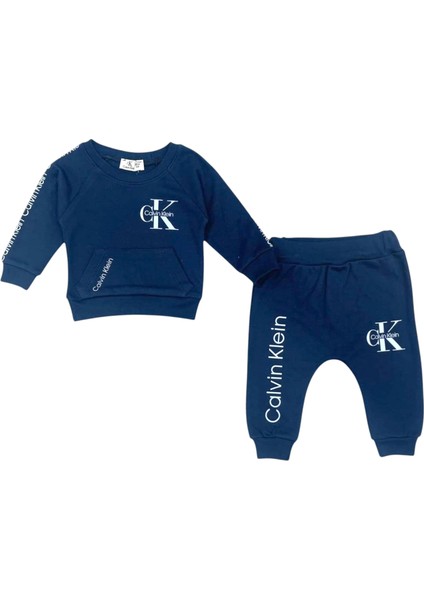 Baby Marka Baskılı Kelvin Desen Ikili Takım Unisex 6-24 Ay