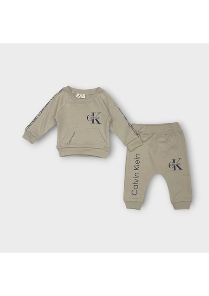 Baby Marka Baskılı Kelvin Desen Ikili Takım Unisex 6-24 Ay