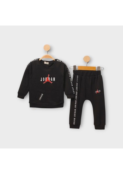 Baby Marka Baskılı Jrdon Desen Ikili Takım Unisex 6-24 Ay