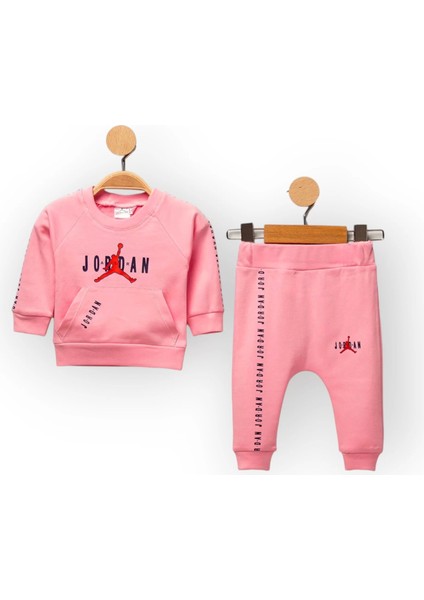 Baby Marka Baskılı Jrdon Desen Ikili Takım Unisex 6-24 Ay