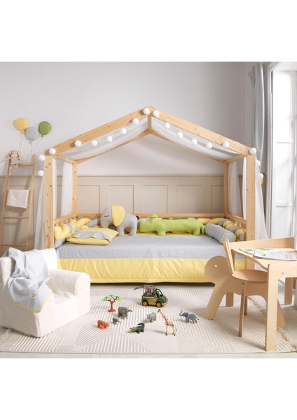 Stella Sarı Örgü Montessori Uyku Seti