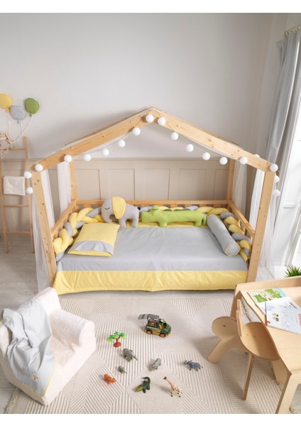 Stella Sarı Örgü Montessori Uyku Seti