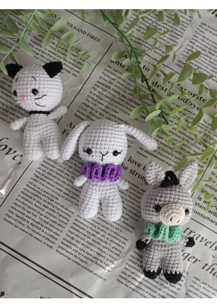 Amigurumi Örgü Hayvan Oyuncak Uyku Arkadaşı (Ayıcık, Kedi, Tavşan, Lama, Maymun) modelleri