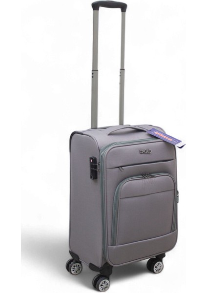 Gri Kabin (Küçük) Orta ve Büyük Boy 3'lü Carry-On Lüks Kumaş Valiz Seti ES0043 modelleri