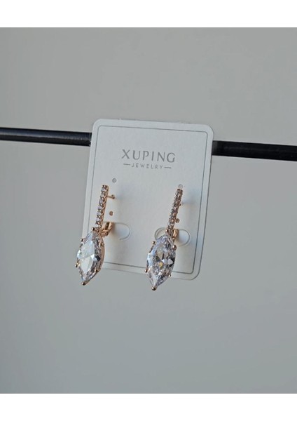 Xuping Damla Taşlı Rose Küpe