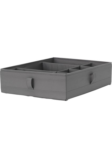 7 Bölmeli Dolap Içi Düzenleme Kutusu 44 x 34 x 11 cm Ikea Bölmeli Kutu Düzenleyici Koyu Gri Renk Dolap Içi Organizer
