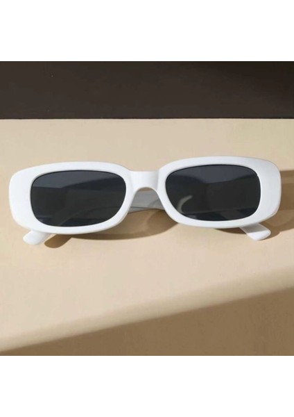 Beyaz Retro Unisex Güneş Gözlüğü fiyatları