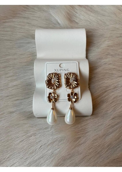 Xuping Çiçek Incili Rose Küpe modelleri