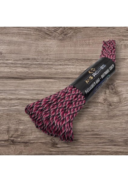 Polyester Paracord Ip 660 Lb 4 mm Fuşya Desenli 30 Metre modelleri