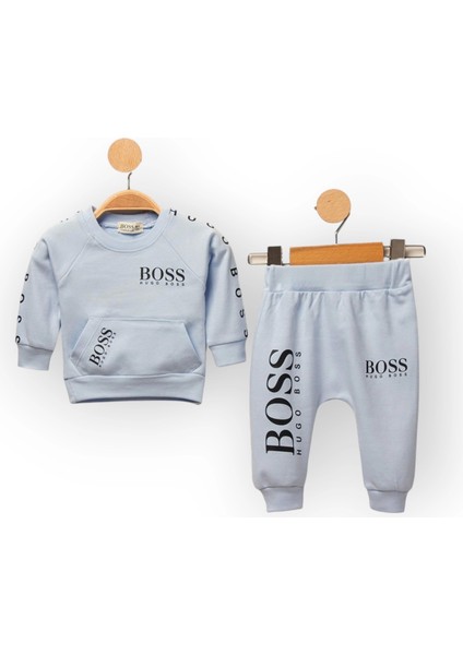 Baby Marka Baskılı Bossa Desen Ikili Takım Unisex 6-24 Ay