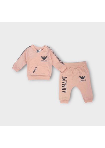 Baby Marka Baskılı Armay Desen Ikili Takım Unisex 6-24 Ay