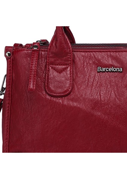 Yıkama Deri Omuz Askılı Kadın Çantası 21K Barcelona 1910 fiyatları