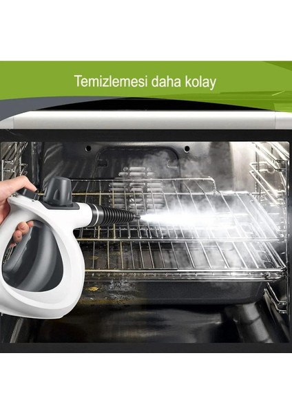 Doğal Basınçlı Buharlı Temizleyici 12 Aparatlı Çok Amaçlı Ev Zemin, Döşeme Derz ve Araba Temizleme indirimleri