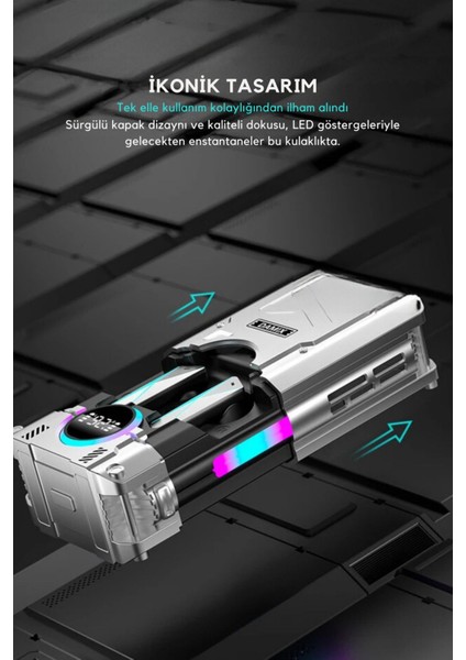 Dx-08 Bluetooth Kulaklık Kutu Ses Efektli 3D Sound Ios & Android Tüm Telefonlara Uyumlu