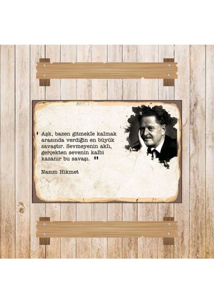 Ahşap Retro Mdf Poster , Komik Sözler , Duvar Yazıları , Manzara , Tarih , Edebiyat - TBL0553 modelleri