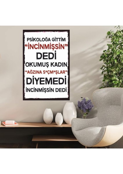 Ahşap Retro Mdf Poster , Komik Sözler , Duvar Yazıları , Manzara , Tarih , Edebiyat - TBL0814
