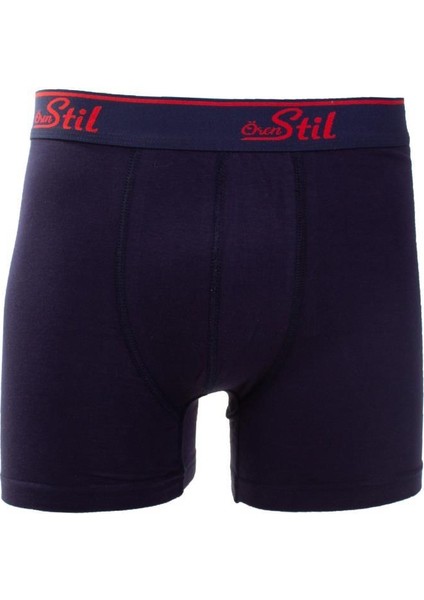 44-8032 Lacivert 3'lü Paket Erkek Pamuklu Likralı Boxer