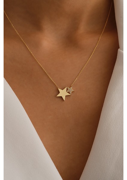14 Ayar Altın Deniz Yıldızı Kolye