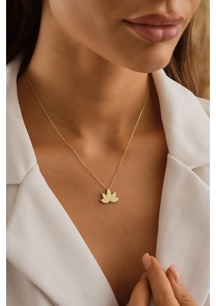 14 Ayar Altın Lotus Çiçeği Kolye fiyatları