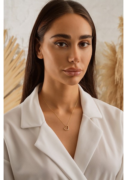 14 Ayar Altın Kalp Kolye modelleri