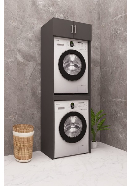 Mdf Çamaşir Maki̇nesi̇ Dolabi Kurutma Maki̇nesi̇ Dolabi Çekmeceli̇