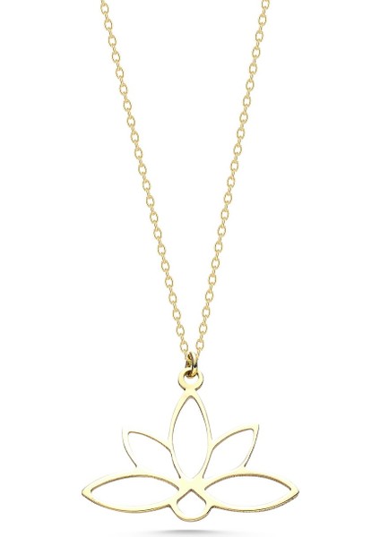 14 Ayar Altın Lotus Çiçeği Kolye fırsatları