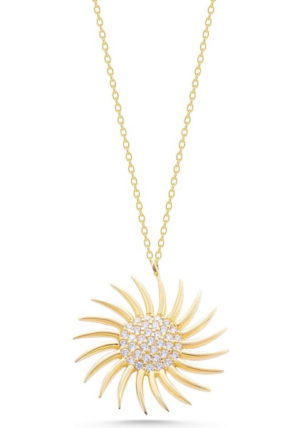 14 Ayar Altın Güneş Kolye fırsatları