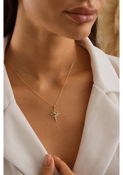 14 Ayar Altın Kutup Yıldızı Kolye fiyatları