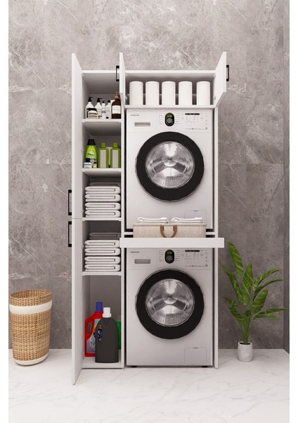 Mdf Çamaşır Makinesi Dolabı Kurutma Makinesi Dolabı Mdf