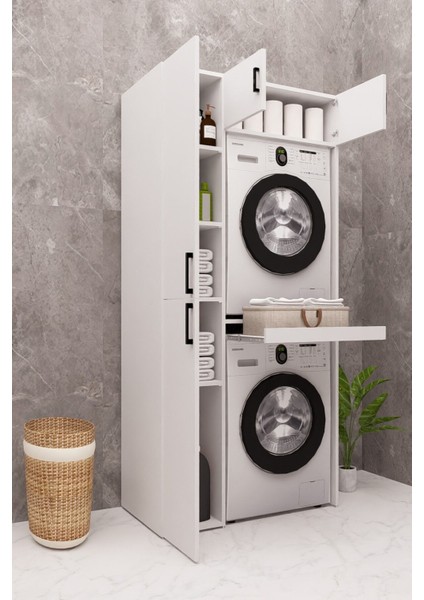 Mdf Çamaşır Makinesi Dolabı Kurutma Makinesi Dolabı Mdf