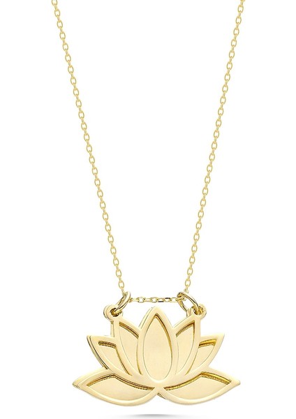 14 Ayar Altın Kapaklı Lotus Çiçeği Kolye fırsatları