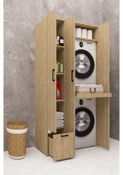 Mdf Çamaşır Makinesi Dolabı Kurutma Makinesi Dolabı