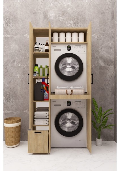 Mdf Çamaşır Makinesi Dolabı Kurutma Makinesi Dolabı