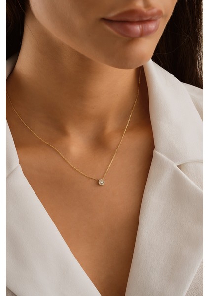 14 Ayar Altın Koronet Tektaş Model Kolye fiyatları