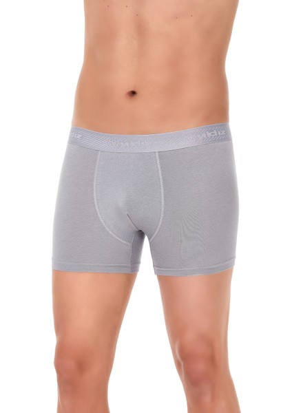 Erkek Gri Tekli Modal Boxer