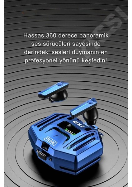 Dx-05 Gaming Oyuncu Kulaklığı 360° Ses/anc Ios ve Android Tüm Telefonlara Uyumlu Bluetooth Kulaklık