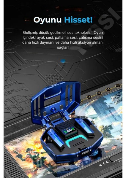 Dx-05 Gaming Oyuncu Kulaklığı 360° Ses/anc Ios ve Android Tüm Telefonlara Uyumlu Bluetooth Kulaklık